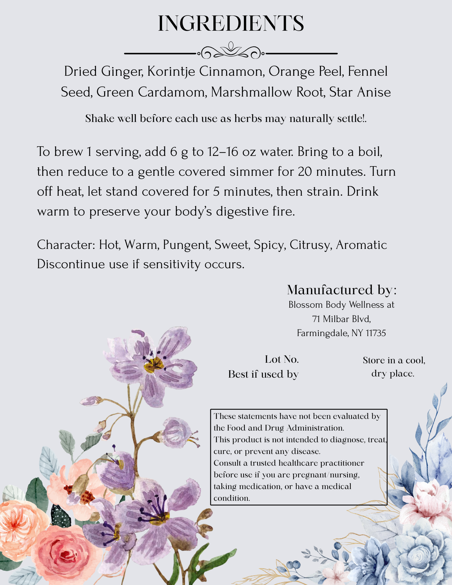Winter Warm Herbal Tea Blend
